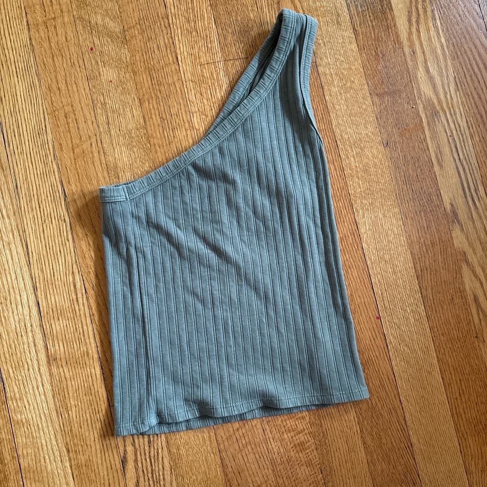American Eagle Outfitters Ribbed Top in Green
